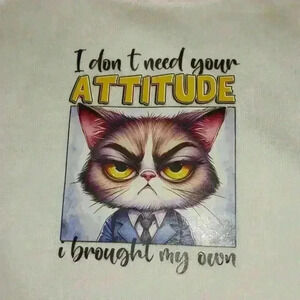 NWOT - Handmade White NB Bodysuit -I Don't Need Your Attitude I I Brought My Own